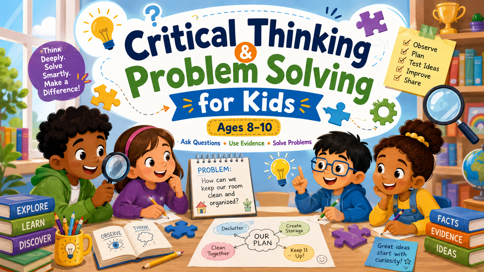 Think Smart, Solve Better: Critical Thinking for Kids (Age: 9-14)